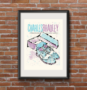 Charles Bradley shoe screen print Exit/In